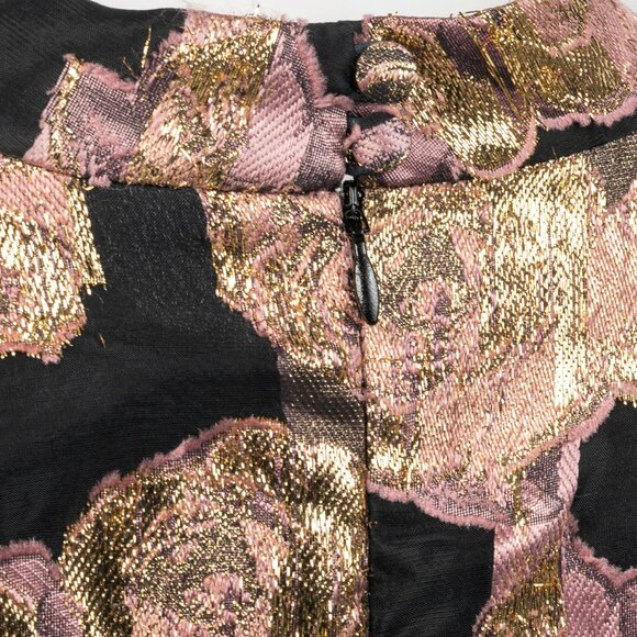 Erdem Effie Black Metallic Floral-Jacquard Organza Dress - Picture 7 of 11